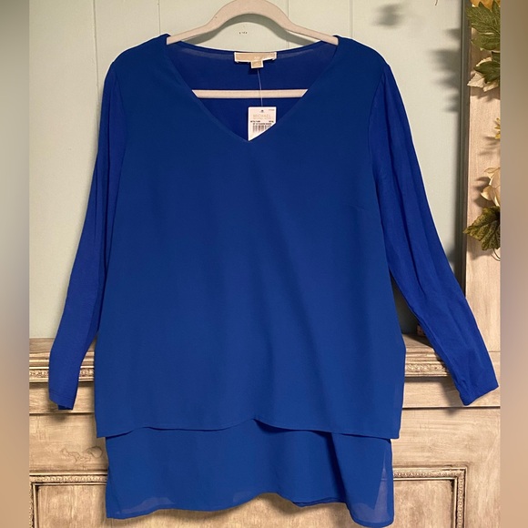 MICHAEL Michael Kors Tops - NWT Michael Kors Blue Shirt